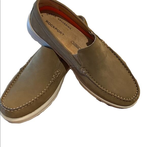 Rockport Palmer Venetian Mens Size 7 Vicuña Nubuck Suede Slip On Shoes